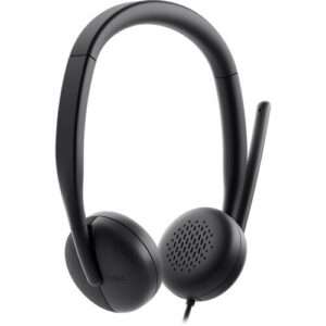 Dell Wired Headset WH3024 USB-A Dual Ear with Headband Stereo Built-In Mic