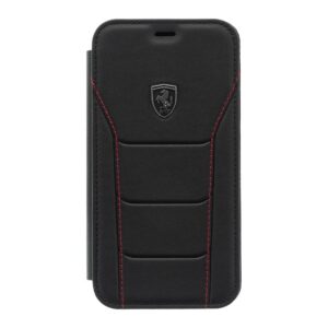 CG MOBILE IPhone XR FERRARI 488 Genuine Leather Booktype Flip Case Cover Black