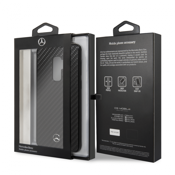 CG MOBILE Galaxy S9+ MERCEDES-Benz Hard Case Real Carbon Fiber Black Cover - Image 5