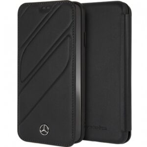 CG MOBILE IPhone XR Mercedes-Benz Genuine Leather Booktype Flip Case Cover Black
