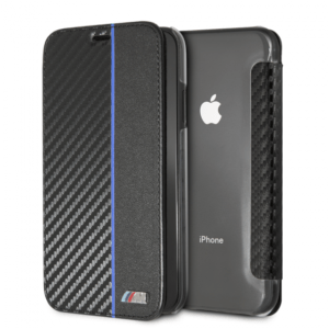 CG MOBILE IPhone XR BMW M COLLECTION Carbon PU NAVY Stripe Booktype Case Cover