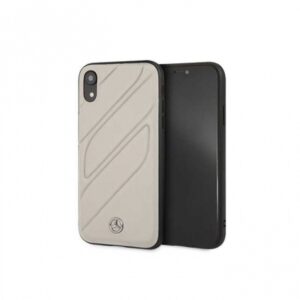 CG MOBILE IPhone XR MERCEDES-Benz Hard Case Crystal ORGANIC Leather Grey Cover
