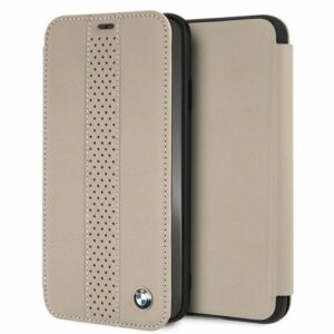 CG MOBILE IPhone XS MAX BMW PERFORATED CENTSTRIPE Leather Booktype Flip Case