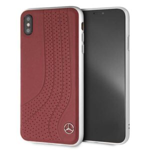 CG MOBILE IPhone XS MAX Mercedes-Benz NEW BOW I Genuine Leather Hard Case Red