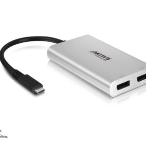 Akitio T3-2DP Thunderbolt 3 to Dual DisplayPort Adapter 4K monnitor USB-C cable