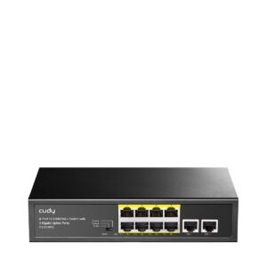 CUDY FS1010PG Unmanaged Switch 8 PortsPOE10/100 +H 2 Ports Giga (FS1010PG-IL)