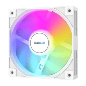 Coolleo 120mm PWM ARGB White PC Computer Case Fan CL-B25-W11A