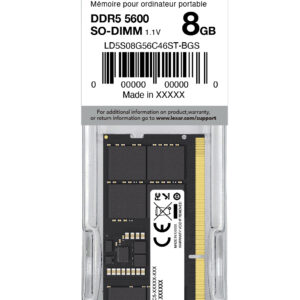 Lexar 8GB DDR5 5600MHz SODIMM Laptop RAM 262-Pin 1.1V LD5S08G56C46ST-BGS Blister