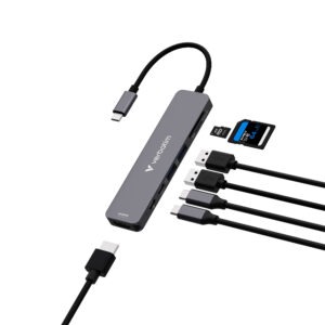 Verbatim USB-C Essentials Multiport Hub 7 Port HDMI 4K USB 3.2 SD TF Power 32158