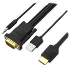 Vention HDMI to VGA Cable 3M 10ft Converter Audio USB Power Input 1080P AIBBI
