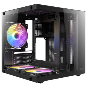Antec VCX10M RGB Mini-Tower Gaming Case Panoramic 270° Glass M-ATX ITX Black