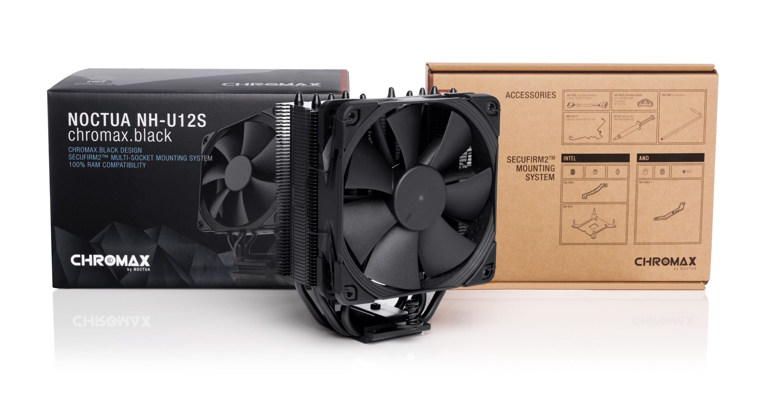 Noctua NH-U12S chromax.black Premium CPU Cooler Intel LGA1700 1851 AMD AM5 - Image 3