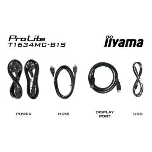 IIYAMA ProLite 15.6" FHD IPS PCAP 10 Point Touch Monitor 16:9 25ms T1634MC-B1S - Image 4