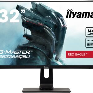 IIYAMA 31.5" WQHD 144Hz 1ms VA Gaming Curved Monitor 400 cd/m2 GB3266QSU-B1
