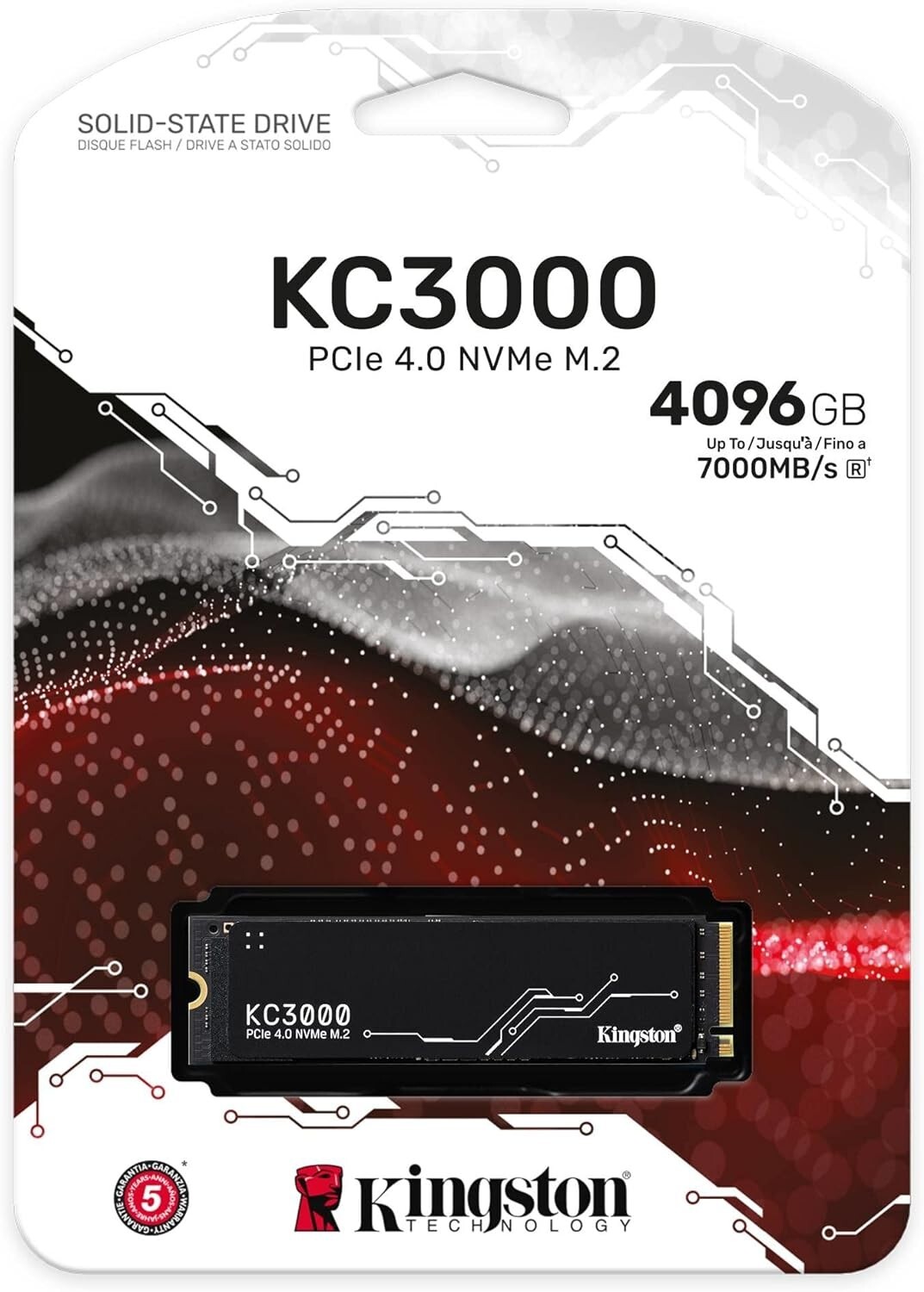 Kingston KC3000 PCIe 4.0 NVMe M.2 SSD 4096GB Black 2.5" SKC3000D/4096G - Image 3