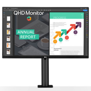 LG 27" Ergo IPS QHD 75Hz 5ms Monitor 2560x1440 16:9 350 cd/m2 HDMI 27QN880-B