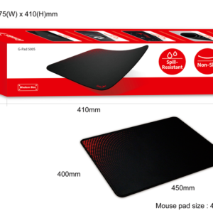 Genius  G-Pad 500S Black Mouse Pad waterproof 450mm 31250008401