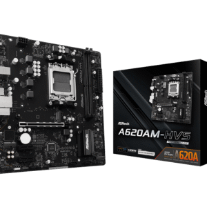ASRock A620AM-HVS AM5 Motherboard AMD A620 DDR5 mATX M.2 PCIe 90-MXBSR0-A0UAYZ
