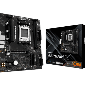 ASRock A620AM-X AM5 Motherboard AMD A620 DDR5 mATX M.2 PCIe 4.0 90-MXBST0-A0UAYZ
