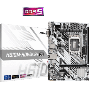 ASRock H610M-HDV/M.2+ D5 LGA1700 Motherboard DDR5 H610 mATX 90-MXBM50-A0UAYZ