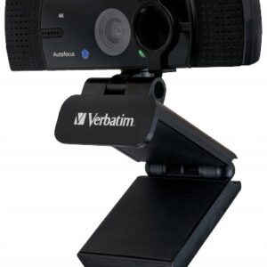 Verbatim AWC-03 Ultra HD 4K Webcam Autofocus Dual Microphone Stream Zoom 49580
