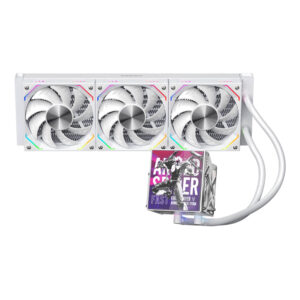 1STPLAYER F.A.S.T. 360mm CPU Liquid Cooler Black 3.95" LCD AIO Kit FT-360-BK