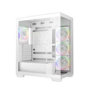 DeepCool CG580 4F V2 White ATX Mid Tower PC Case 4 ARGB Fans Tempered Glass