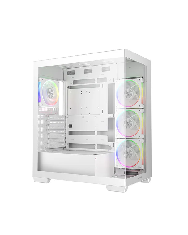 DeepCool CG580 4F V2 White ATX Mid Tower PC Case 4 ARGB Fans Tempered Glass