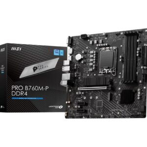 MSI Pro B760M-P DDR4 Micro ATX Motherboard HDMI DP DIMM 4800MHz 128GB 4 Slots