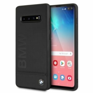 CG MOBILE Galaxy S10+ BMW LOGO IMPRINT Genuine leather Hard Case Black Cover