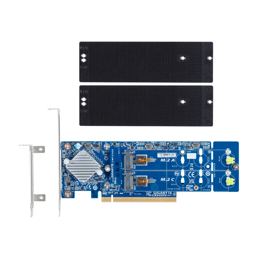 GIGABYTE CMT3160 4-Port M.2 NVMe SSD PCIe x16 Adapter Card 9CMT3160NR-00-1