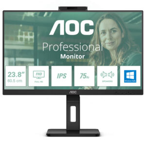 AOC 24P3CW 24" FHD 100Hz IPS Monitor USB-C PD90W 5MP Webcam Windows Hello RJ45AOC 24P3CW 24" FHD 100Hz IPS Monitor USB-C PD90W 5MP Webcam Windows Hello RJ45