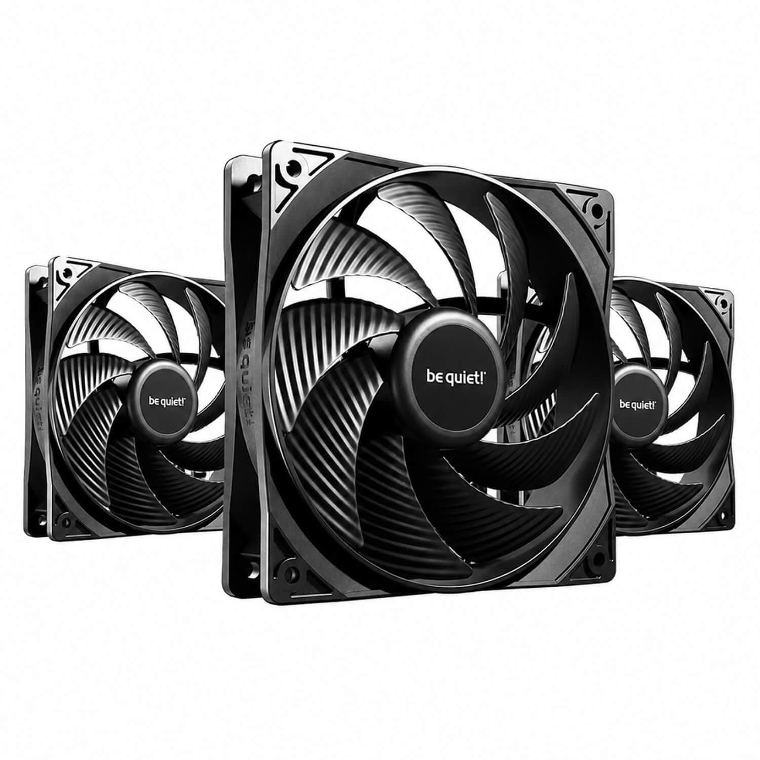 be quiet! Pure Wings 3 140mm PWM Black Case Fan 3-Pack Triple Pack Quiet BL139 - Image 2