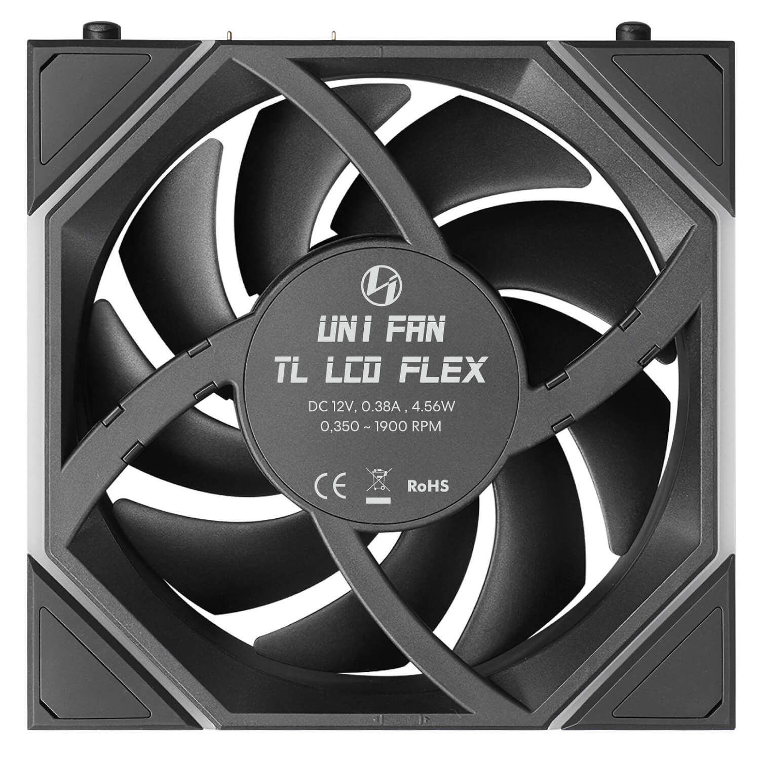 Lian Li UNI FAN TL LCD FLEX 120mm Black Reverse Blade LCD Fan Pack 12RTLLCD1F1B - Image 3