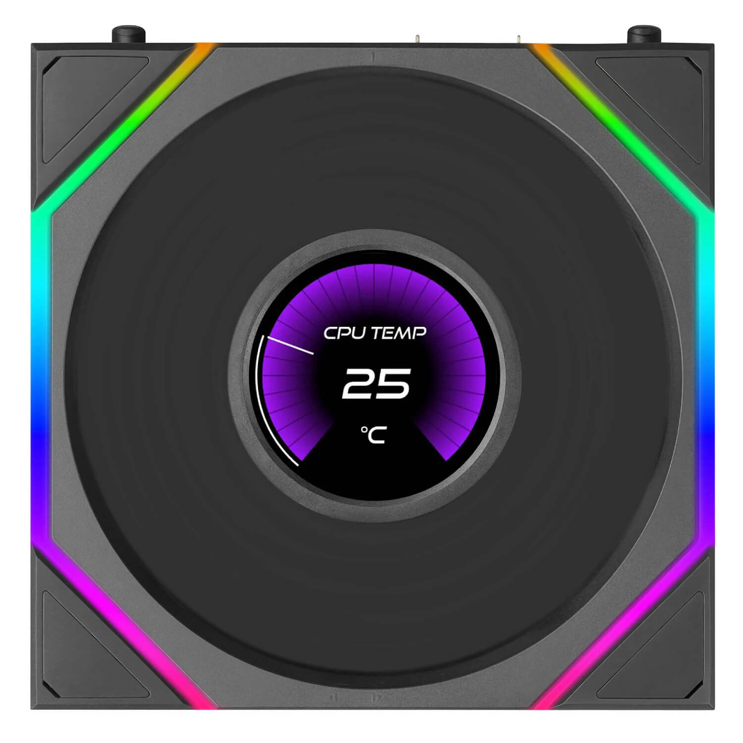 Lian Li UNI FAN TL LCD FLEX 120mm Black Reverse Blade LCD Fan Pack 12RTLLCD1F1B