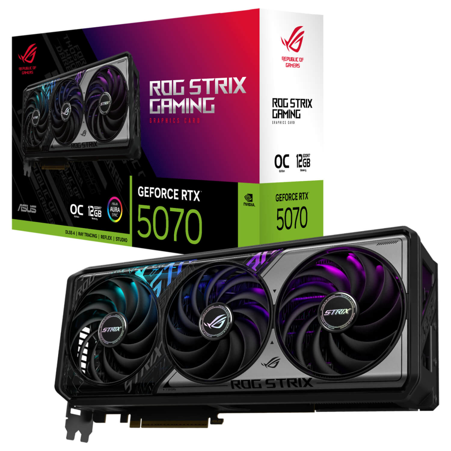 ASUS ROG Strix GeForce RTX 5070 OC 12GB GDDR7 PCIe 5.0 GPU PCIe 90YV0M80-M0NA00