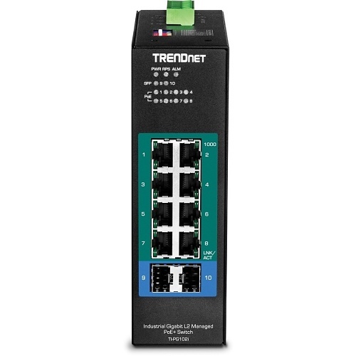 TRENDnet TI-PG102I Industrial Gigabit L2 Managed PoE+ DIN-Rail Switch 240W SFP - Image 7