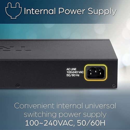 TRENDnet TEG-S17 16-Port Gigabit Switch Unmanaged Metal 1U Rackmount 32Gbps Hub - Image 5