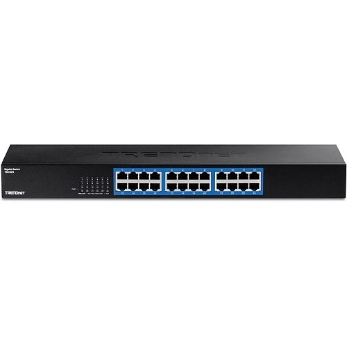 TRENDnet TEG-S25 24-Port Gigabit Switch Unmanaged Metal 1U Rackmount 48Gbps Hub - Image 3