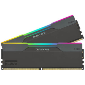 Klevv Cras V RGB DDR5 64GB (2x32GB) 6400MHz CL32 Gaming Desktop RAM Black Kit