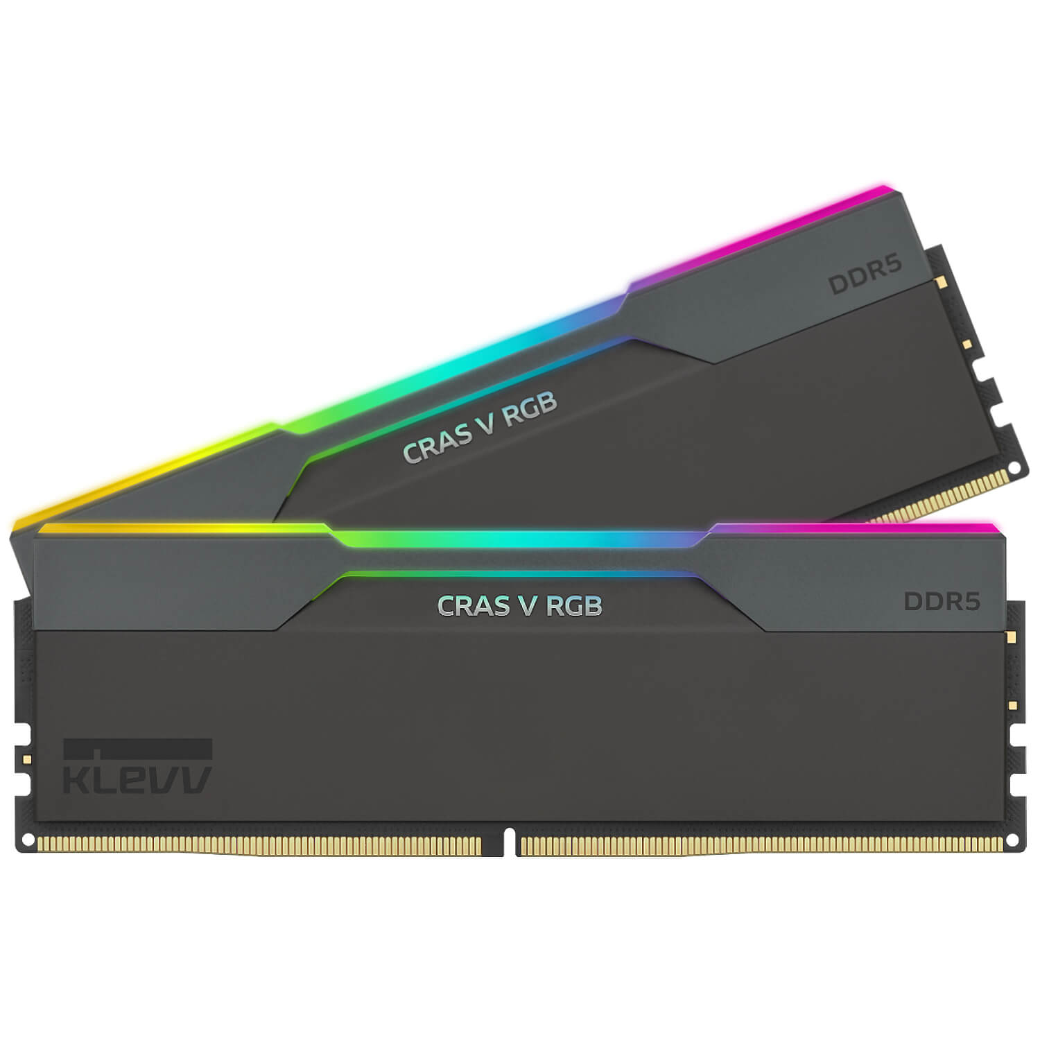 Klevv Cras V RGB DDR5 64GB (2x32GB) 6400MHz CL32 Gaming Desktop RAM Black Kit