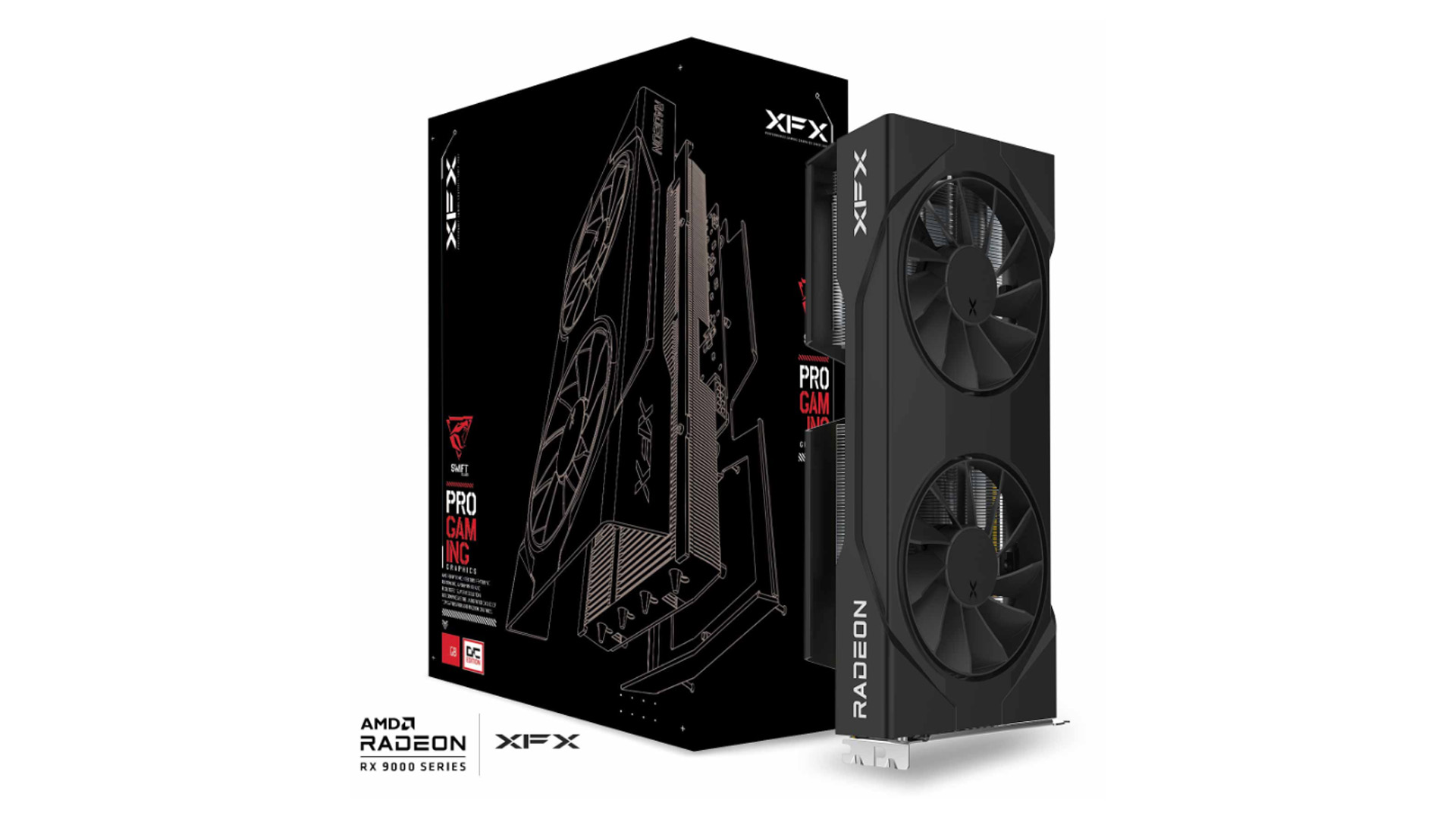 XFX Swift AMD Radeon RX 9060 XT OC Gaming 16GB GDDR6 PCIe 5.0 GPU RX-96TSW16BQ