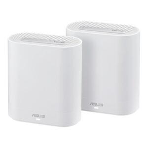 ASUS ExpertWiFi EBM68 AX7800 Tri-Band WiFi 6 Business Mesh White 2-Pack Failsafe