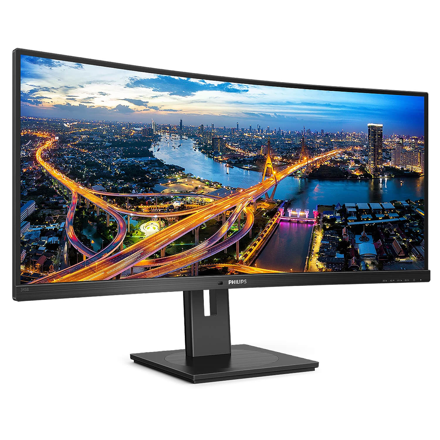 Philips 34" Ultrawide Monitor 1500R Curved VA UWQHD 100Hz Hub Display 345B1C-00
