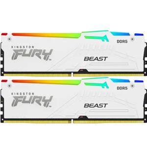 Kingston Fury Beast RGB White 32GB 2X16 DDR5 6800MHz CL34 RAM KF568C34BWEAK2-32