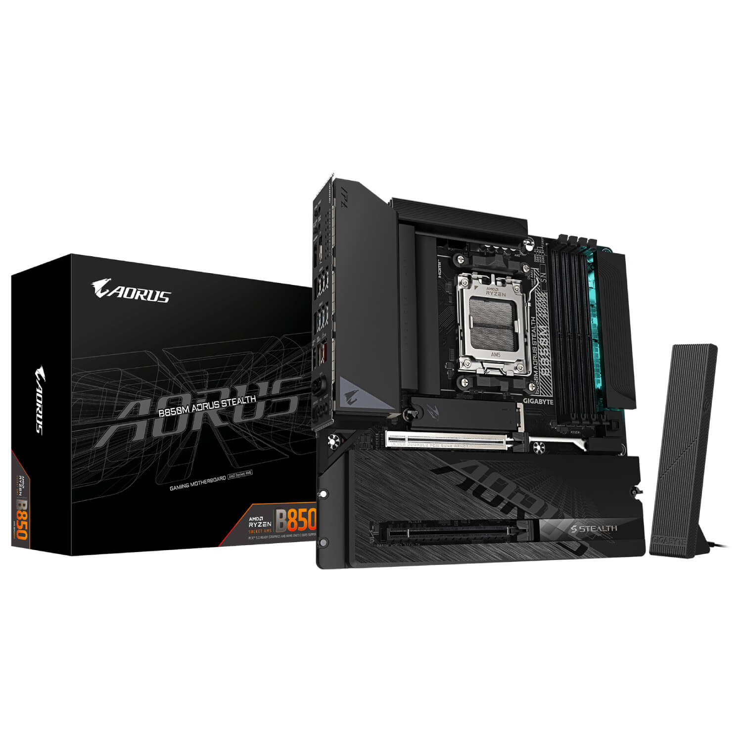 Gigabyte B850M AORUS STEALTH AM5 Micro ATX DDR5 Motherboard Backside Connectors