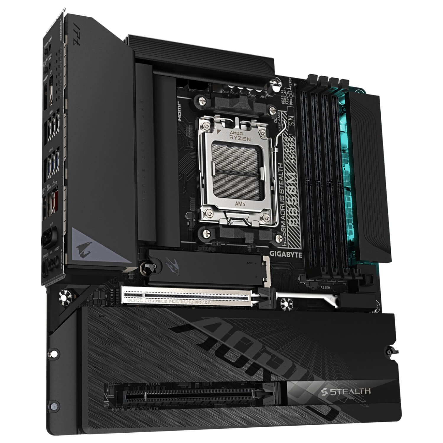 Gigabyte B850M AORUS STEALTH AM5 Micro ATX DDR5 Motherboard Backside Connectors - Image 4