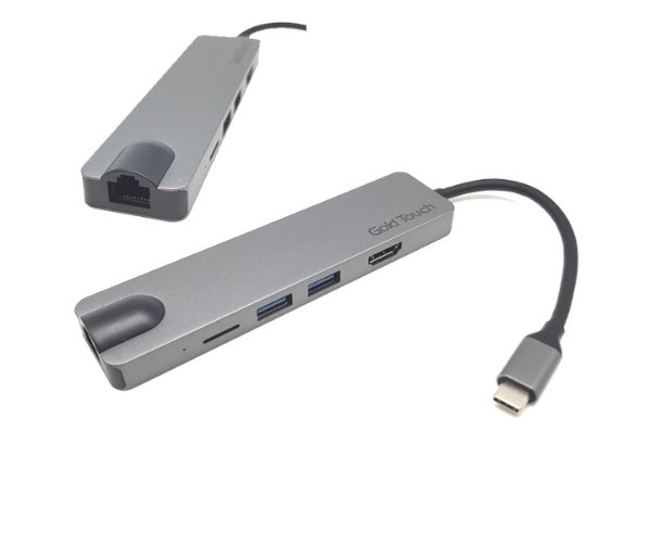 Gold Touch SU-C06 USB-C Multiport Docking Station 4K HDMI RJ45 LAN Hub Adapter - Image 2