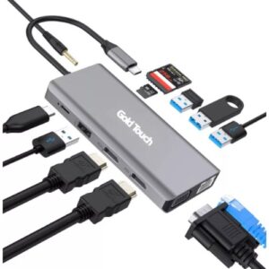 Gold Touch SU-C20 USB-C Premium Docking Station Triple Display 4K HDMI VGA Hub