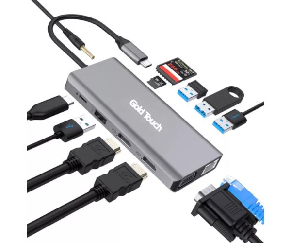 Gold Touch SU-C20 USB-C Premium Docking Station Triple Display 4K HDMI VGA Hub